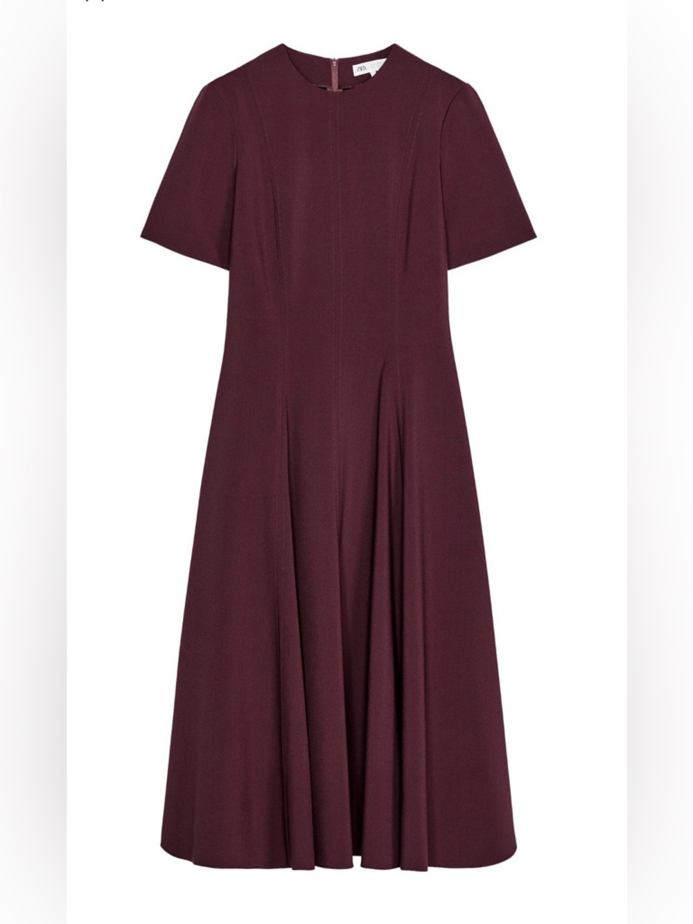 Zara Mid Dress in Burgundy NWT